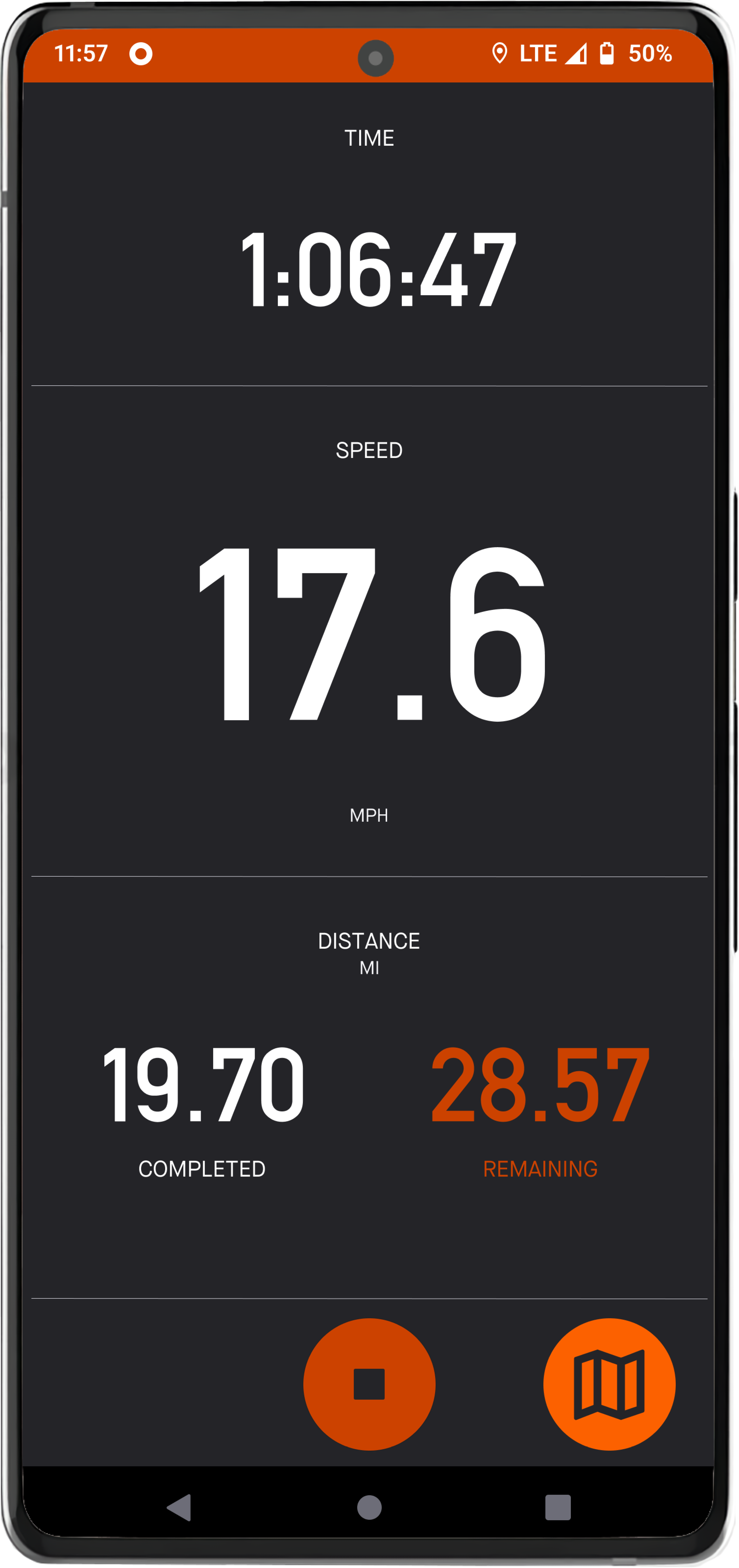 Redesigned metrics view in dark mode